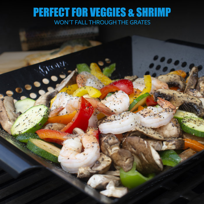 Kona Steel NonStick Dishwasher Safe Grill Basket & Reviews Wayfair